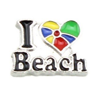 Bedel I Love Beach voor Memory lockets