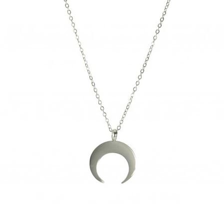 Ketting zilver Moon stainless steel