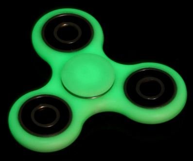 Fidget Spinner Glow in the Dark Geel-blauw