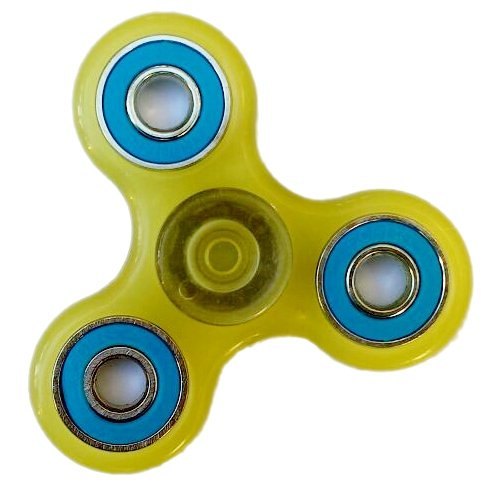 Fidget Spinner Glow in the Dark Geel-blauw