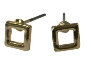 Oorbellen Minimalistic studs vierkant goud